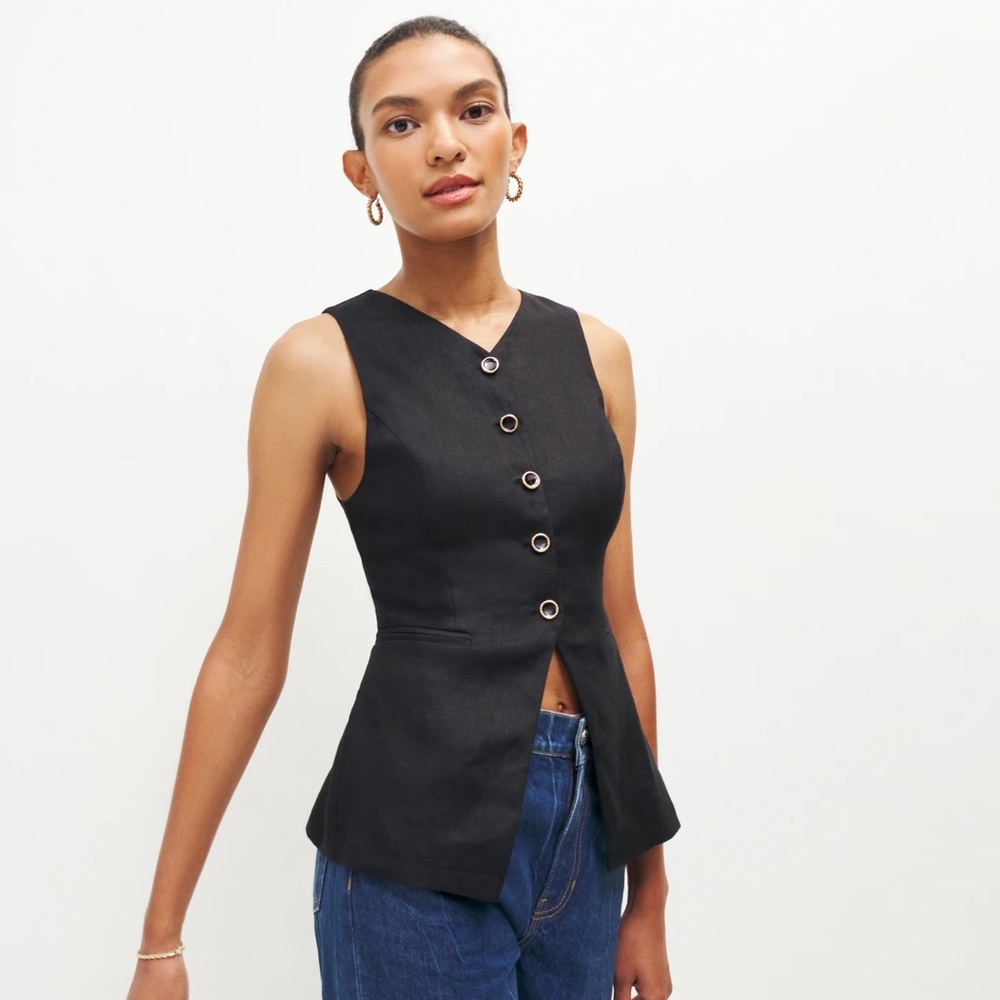 Reformation Aspen Linen Top